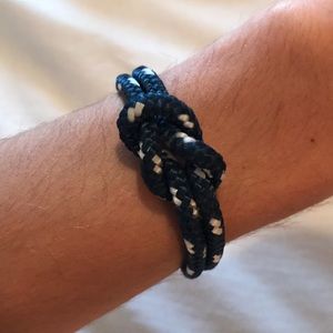 Lemon & Line navy and white preppy rope bracelet